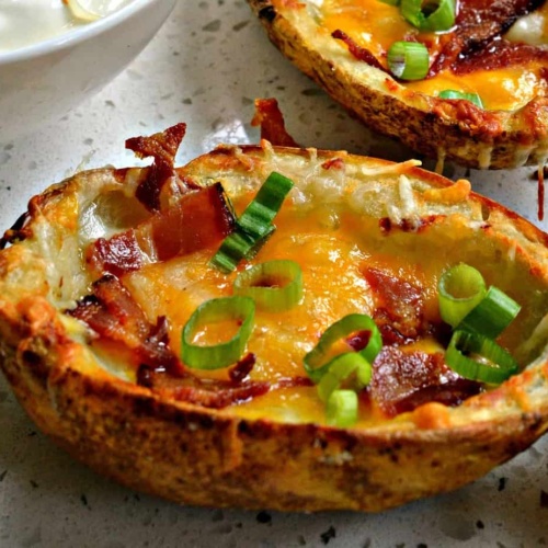 A delicious potato skin