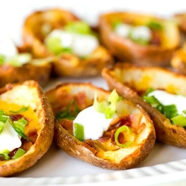 A group of potato skins